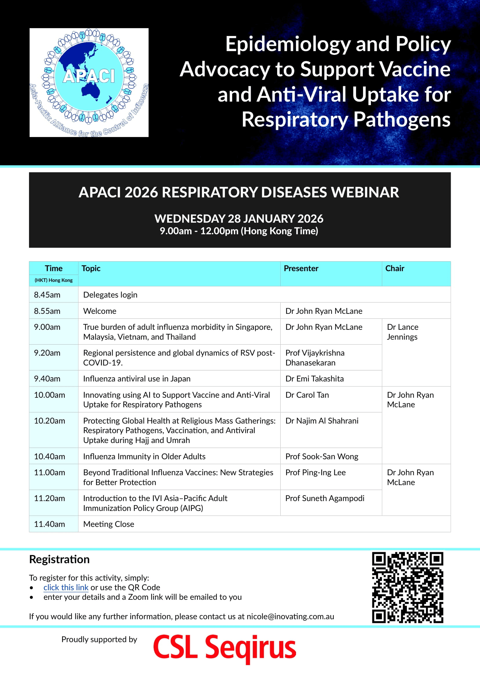 Epidemiology and Policy Advocacy to Support Vaccine and Anti-Viral Uptake for Respiratory Pathogens